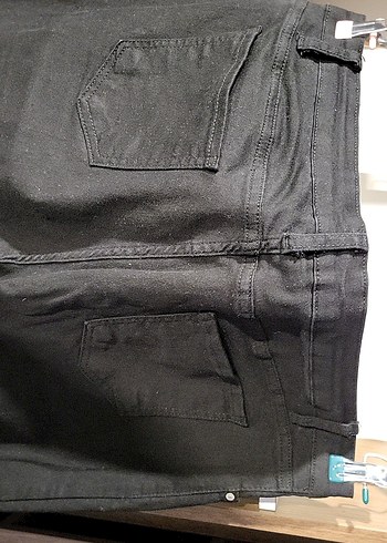 Siyah Kadın Midi Boy Regular Fit Denim Pantolon - Görsel 5