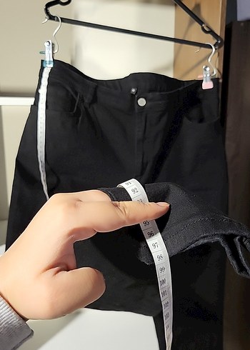 Siyah Kadın Midi Boy Regular Fit Denim Pantolon - Görsel 3