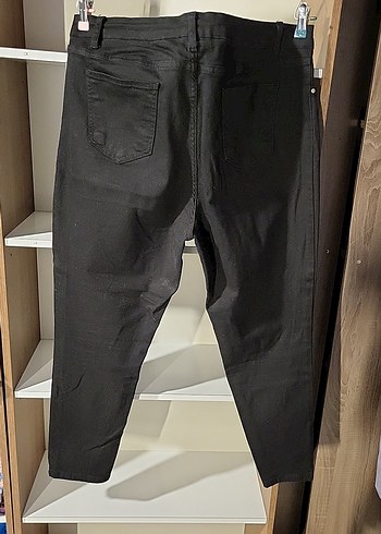 Siyah Kadın Midi Boy Regular Fit Denim Pantolon - Görsel 4