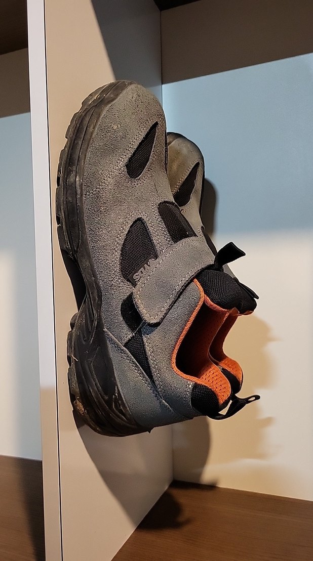 Demir burunlu Gri Erkek iş ayakkabısı Velcro Bantlı YDS - Görsel 2