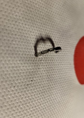 Minimalist Gri Erkek Küpesi 925 gümüş - Görsel 2