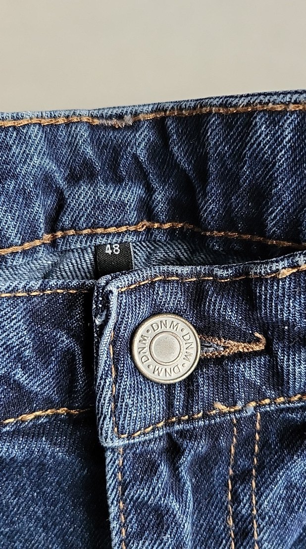 Lacivert Bol Kesim Baggy Kot Pantolon - Görsel 2