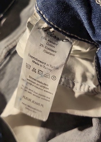 BUZ MAVİ DÜĞMESİZ FULL LİKRALI YÜKSEK BEL JEAN %98 PAMUK - Görsel 8