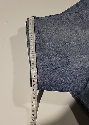 BUZ MAVİ DÜĞMESİZ FULL LİKRALI YÜKSEK BEL JEAN %98 PAMUK - Görsel 4