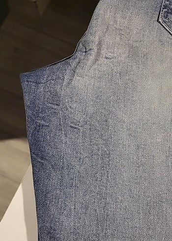 BUZ MAVİ DÜĞMESİZ FULL LİKRALI YÜKSEK BEL JEAN %98 PAMUK - Görsel 3