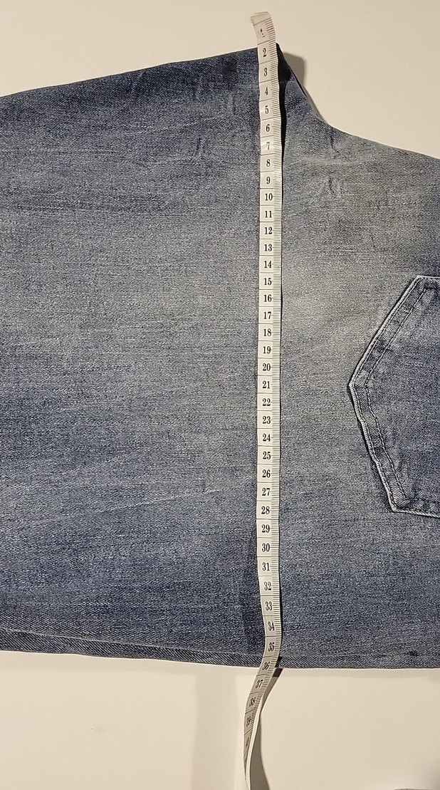 BUZ MAVİ DÜĞMESİZ FULL LİKRALI YÜKSEK BEL JEAN %98 PAMUK - Görsel 5