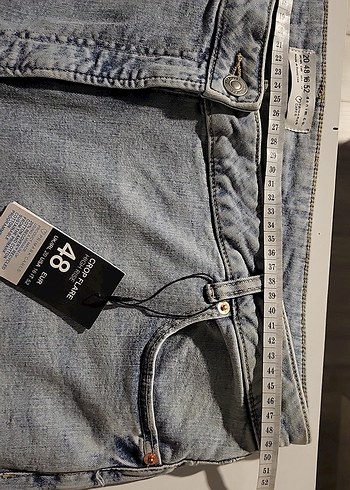 PRİMARK DENİM 48 BEDEN BUZ MAVİSİ İSPANYOL PAÇA - Görsel 4
