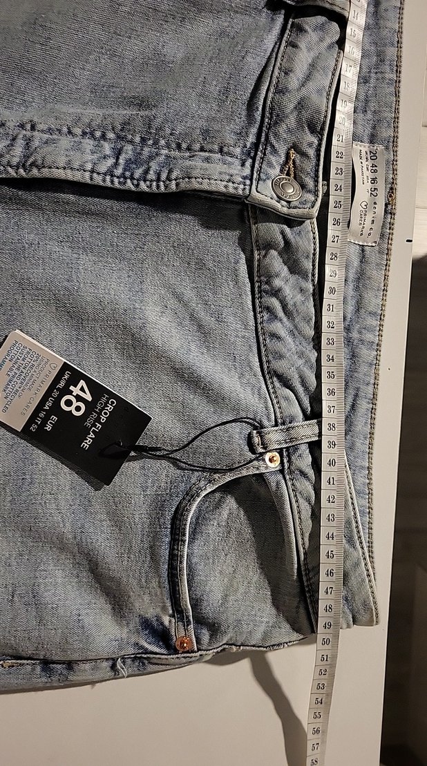 PRİMARK DENİM 48 BEDEN BUZ MAVİSİ İSPANYOL PAÇA - Görsel 4