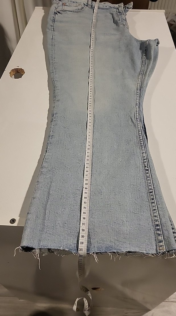 PRİMARK DENİM 48 BEDEN BUZ MAVİSİ İSPANYOL PAÇA - Görsel 2