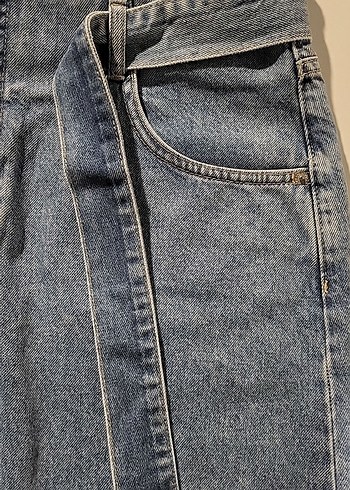 DENİM KEMERLİ 4 CEPLİ KOT ETEK 44 BEDEN - Görsel 5