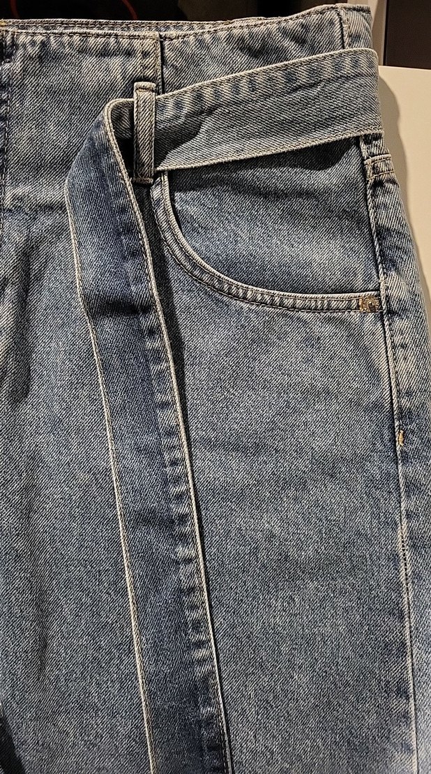 DENİM KEMERLİ 4 CEPLİ KOT ETEK 44 BEDEN - Görsel 5