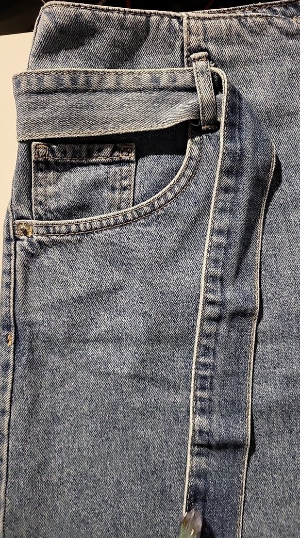 DENİM KEMERLİ 4 CEPLİ KOT ETEK 44 BEDEN - Görsel 4