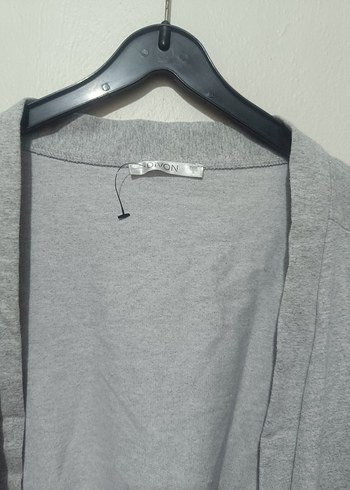 Gri Kadın Salaş Midi Hırka - Görsel 3