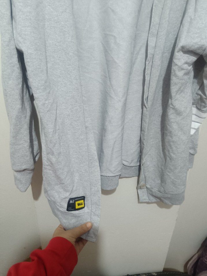 Gri Kadın Salaş Midi Hırka - Görsel 4