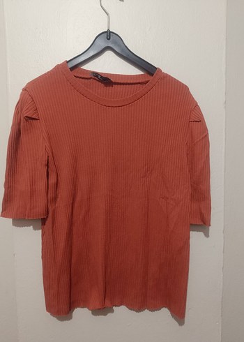 Kadın Kahverengi Kısa Kollu Triko - Görsel 2