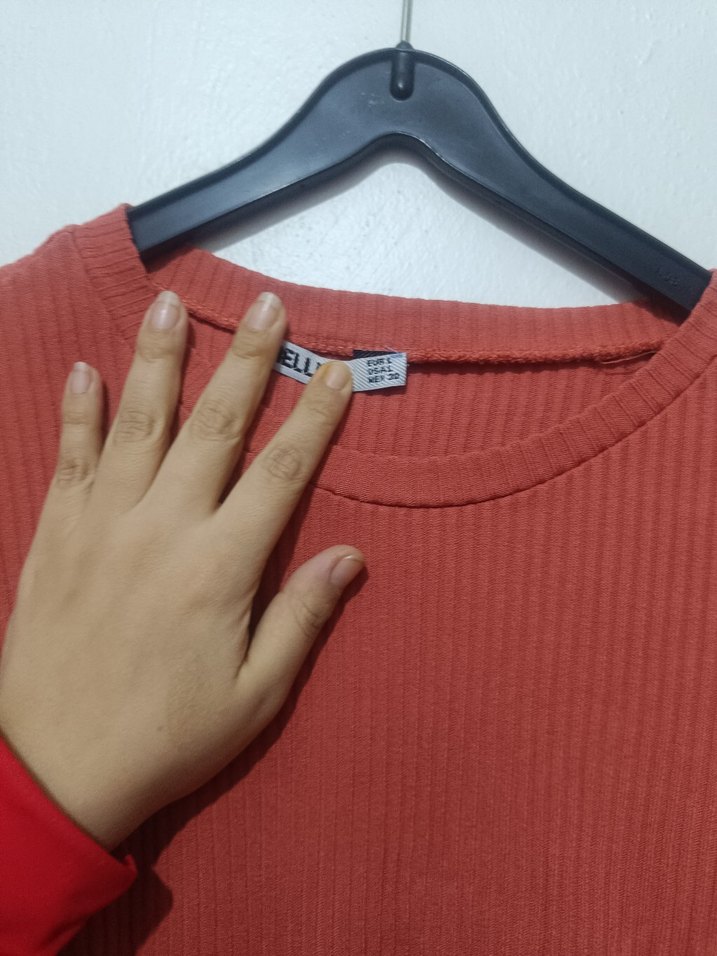 Kadın Kahverengi Kısa Kollu Triko - Görsel 3