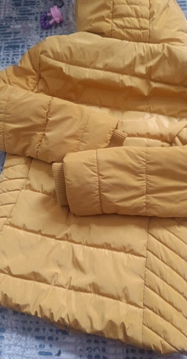 Sarı Kürklü Kadın Kışlık Mont - Görsel 3