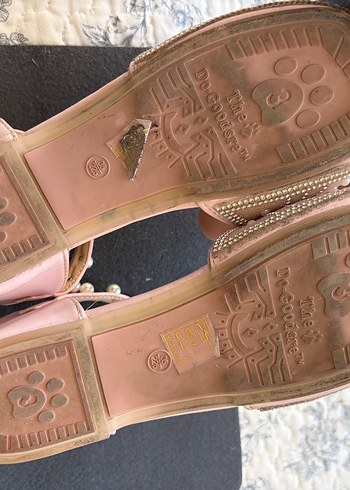 İnci İşlemeli Pembe Kız Çocuk Babet - Görsel 2