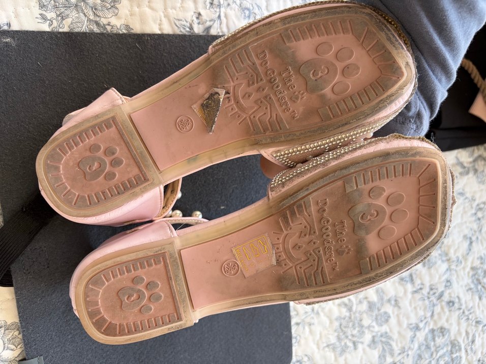 İnci İşlemeli Pembe Kız Çocuk Babet - Görsel 2