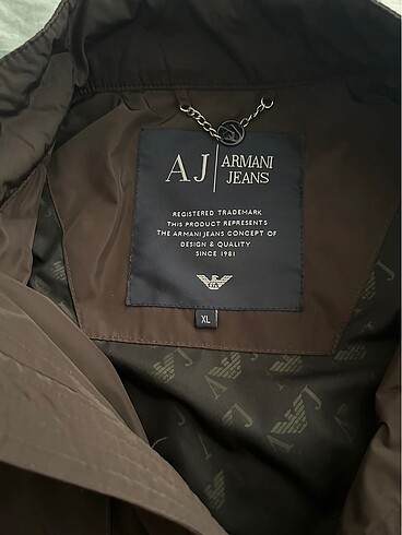 m Beden kahverengi Renk Armani mont