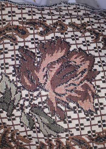 Kahverengi Desenli 2 adet örtü - Görsel 3