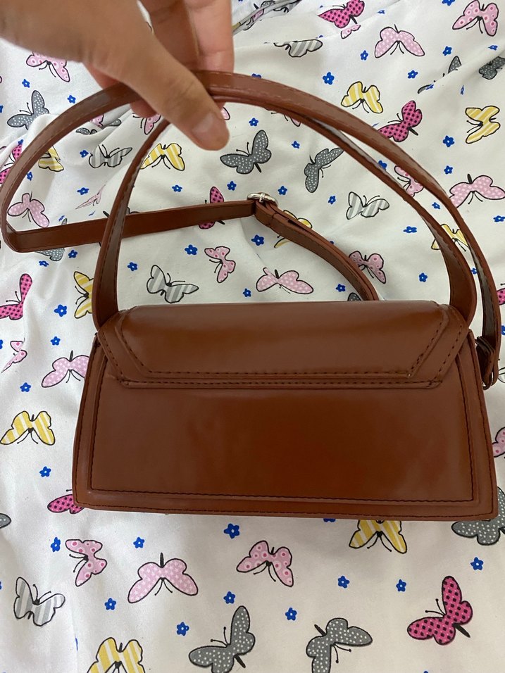 Kahverengi Deri Kadın Omuz Çantası - Görsel 3