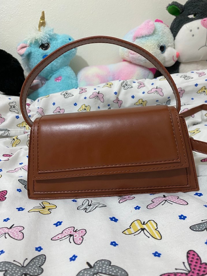 Kahverengi Deri Kadın Omuz Çantası - Görsel 2