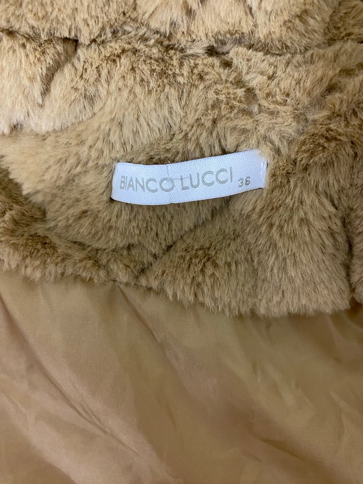 Kahverengi Kapüşonlu Kadın Peluş Ceket - Görsel 5