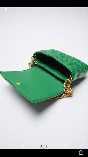  Beden Zara yeşil çanta
