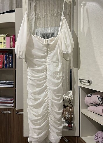 s Beden beyaz Renk Mini elbise
