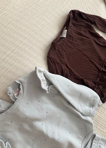 Kız Çocuk Gri Payetli Sweatshirt elbise& 3 takım 1 elbise &1 üst - Görsel 3