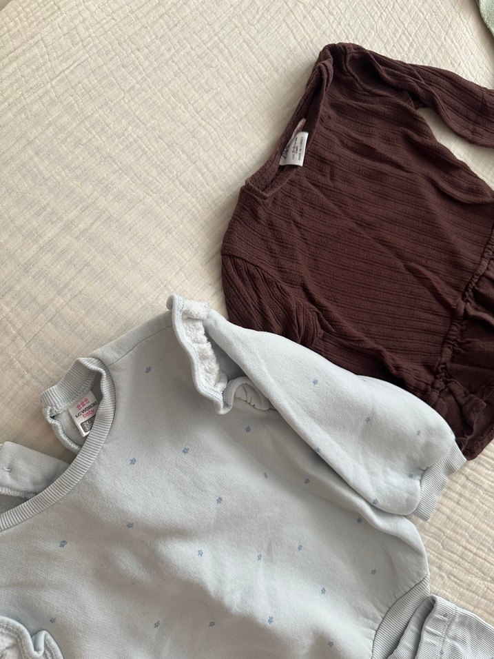 Kız Çocuk Gri Payetli Sweatshirt elbise& 3 takım 1 elbise &1 üst - Görsel 3