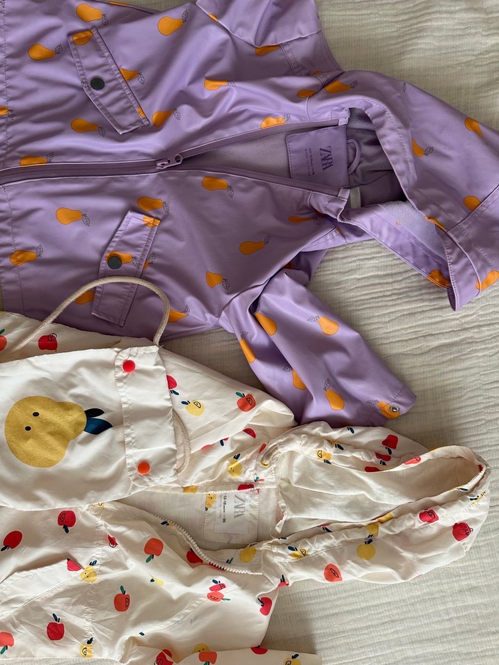 Kız Çocuk Desenli fermuarlı Yağmurluk - Görsel 2