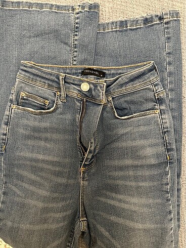 Trendyol milla ispanyol paça jean / 34 beden