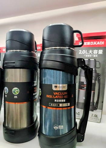 2 litre Gri Vakum İzoleli Termos Matara - Görsel 8