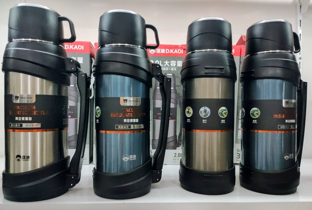 2 litre Gri Vakum İzoleli Termos Matara - Görsel 4