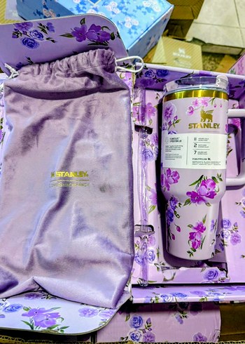 STANLEY TERMOS 1.18 LİTRE Çiçek Desenli Pembe Termos Bardak - Görsel 18