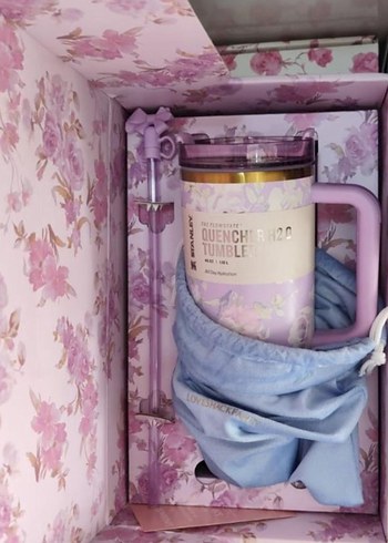 STANLEY TERMOS 1.18 LİTRE Çiçek Desenli Pembe Termos Bardak - Görsel 11