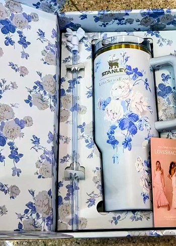 STANLEY TERMOS 1.18 LİTRE Çiçek Desenli Pembe Termos Bardak - Görsel 13