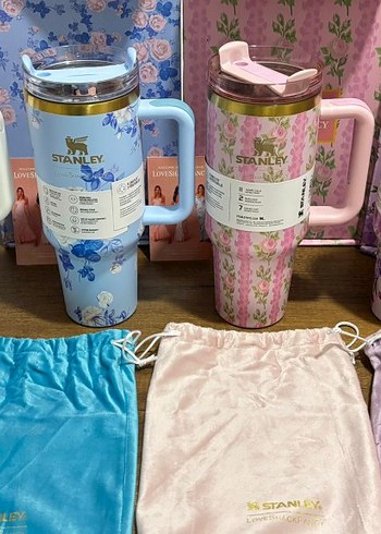 STANLEY TERMOS 1.18 LİTRE Çiçek Desenli Pembe Termos Bardak - Görsel 10