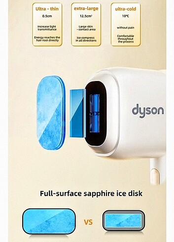 DYSON VENÜS PRO EPİLASYON BUZ VE SICAK - Görsel 15