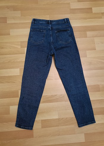 Lacivert Kadın Denim Pantolon Midi Boy - Görsel 3