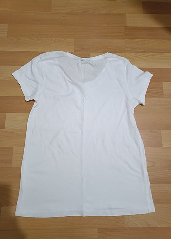 Beyaz Kadın Kısa Kollu Tişört - Görsel 2