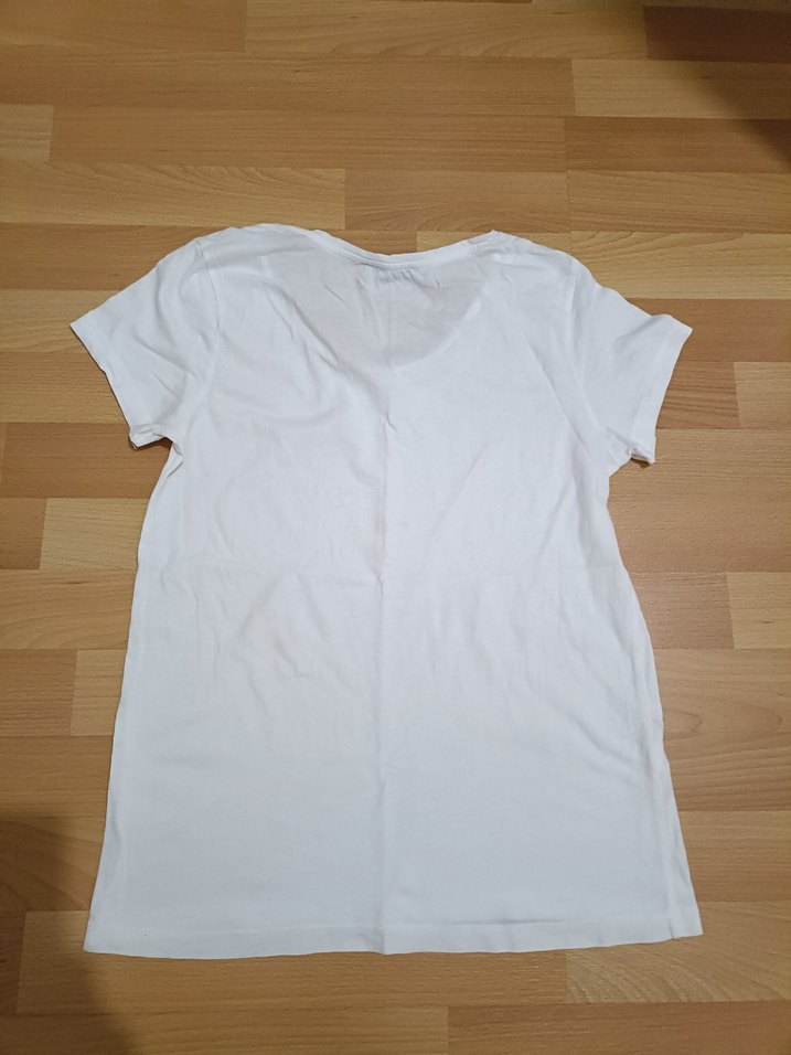 Beyaz Kadın Kısa Kollu Tişört - Görsel 2