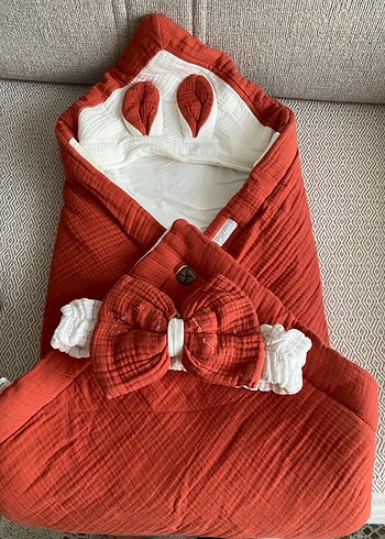 Nakışlı kiremit Bebek Battaniyesi - Görsel 2