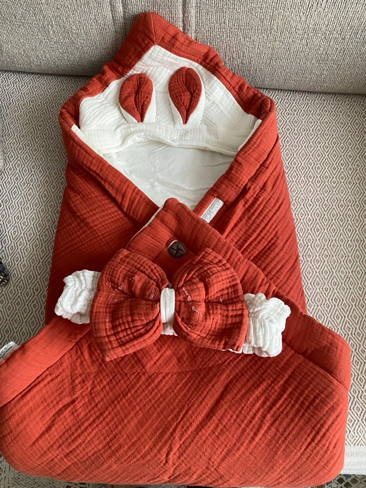 Nakışlı kiremit Bebek Battaniyesi - Görsel 2