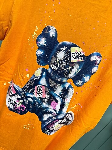 l Beden turuncu Renk Erkek Tshirt