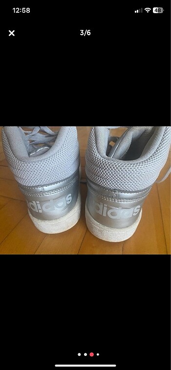 36 Beden Adidas Gri Spor Ayakkabı 36 Numara