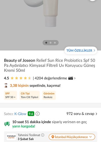 Beauty of Joseon relief Spf 50 Pa Uv Koruyucu Güneş Kremi 50ml - Görsel 5