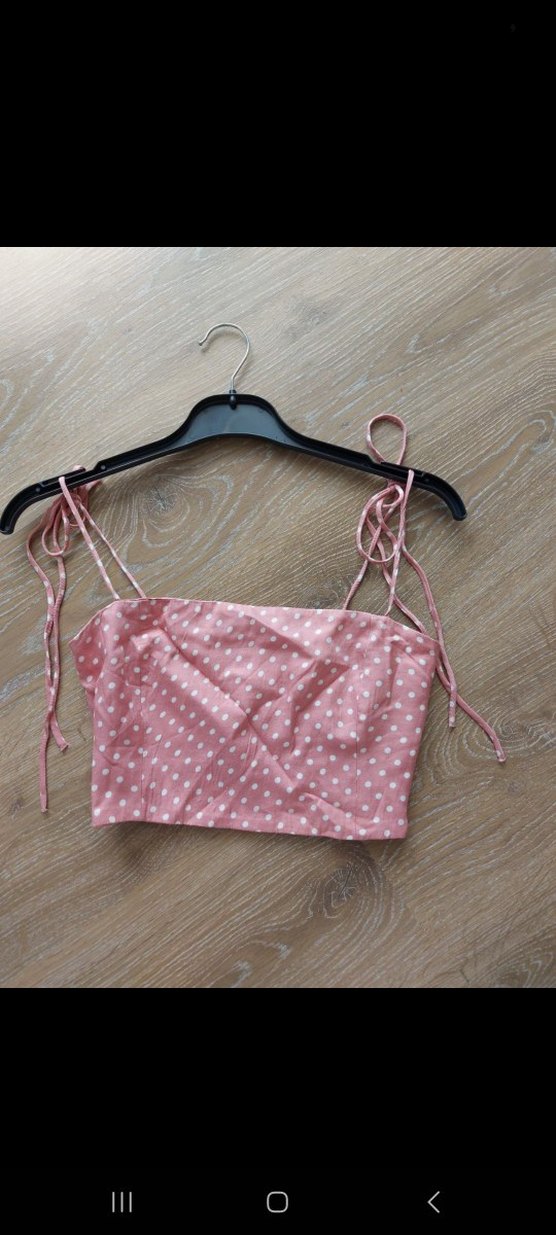 zara pembe Puantiyeli Mini Spor Büstiyer - Görsel 2